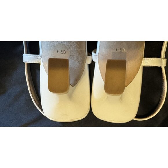 Stuart Weitzman Kitten Heels Pumps Size 6.5 Cream Leather Pointed Toe - Picture 8 of 10